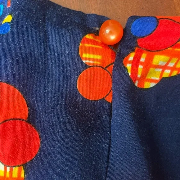 Vintage 70s Kaftan Muumuu Dress Handmade Maxi Flowy - Picture 4 of 6